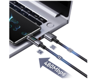 USAMS Kabel 66W 6A Fast Charging USB-C do USB-A 1,2m stalowy - 1569022 - zdjęcie 8